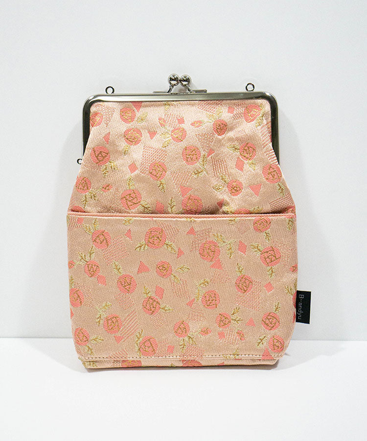 Floral patterned bag with a beige background