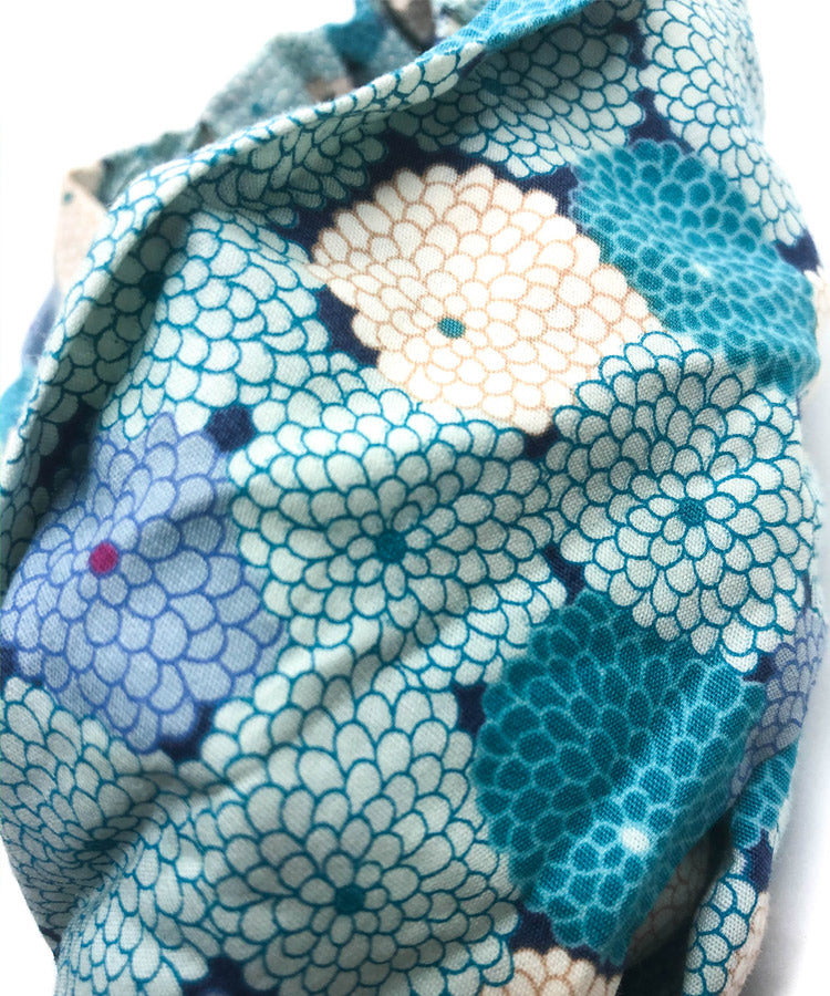 Chrysanthemum Print Japanese Fabric Headband / Cotton Fabric Headband
