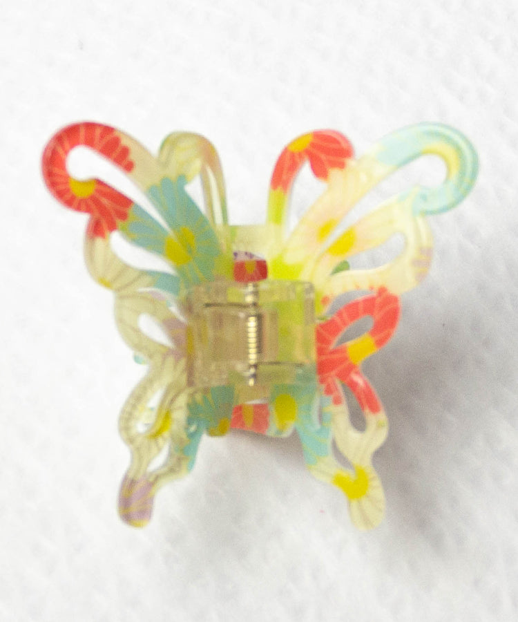 Yellow Butterfly Kimono Hair Clip / Japanese Hair Clip