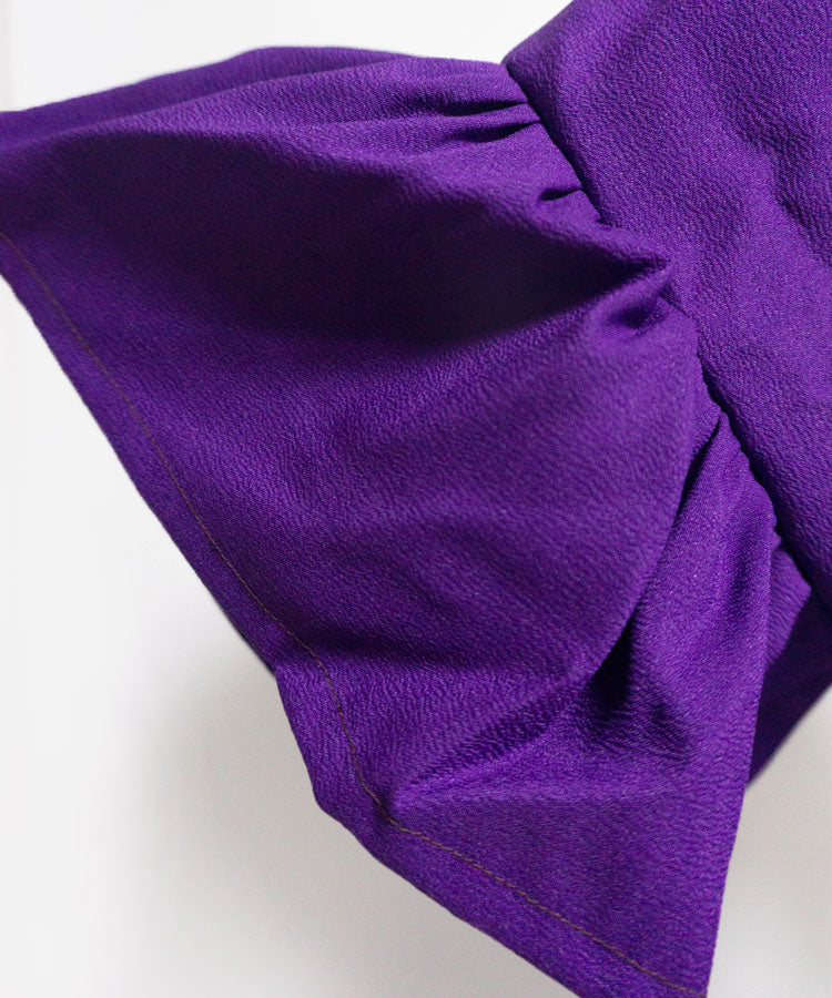 Japanese Antique Kimono Dress / Purple Dress / Japanese Style Party Dress / Kimono Remake Dress / Elegant One Of A Kind Dress