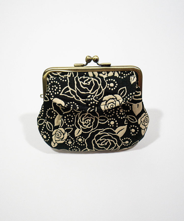gamaguchi-coin-purse-rose-weave-black-double-clasp