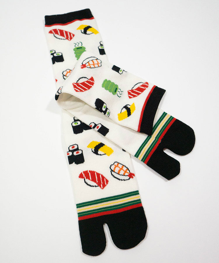 Sushi Tabi Socks – Artisan-Made Split-Toe Socks | Cute & Comfy Crew Socks | High Quality Tabi Socks |  Made in Japan
