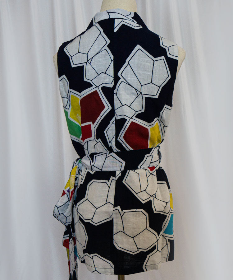 Upcycled Yukata Set – Multicolor Wrap Top & Skirt (Kanata Collaboration)