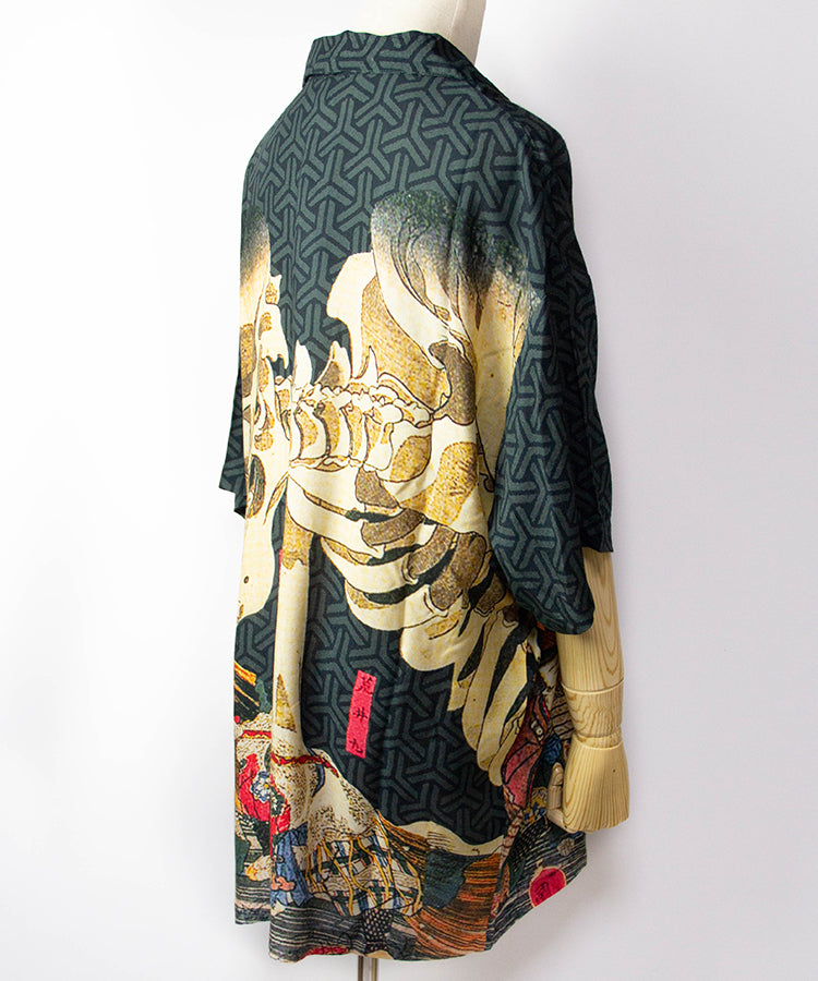 Ukiyoe Gasha Dokuro Print Japanese Hawaiian Shirt