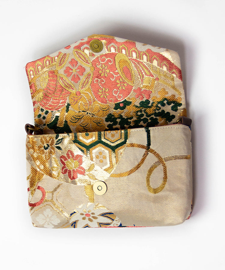 Japanese Kimono Bag, Kimono Purse, Kimono crossbody shoulder bag, Kimono  handbag