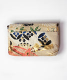 Beige Base Vintage Kimono Obi Detachable Crossbody Bag / White Bird Japanese Shoulder Bag