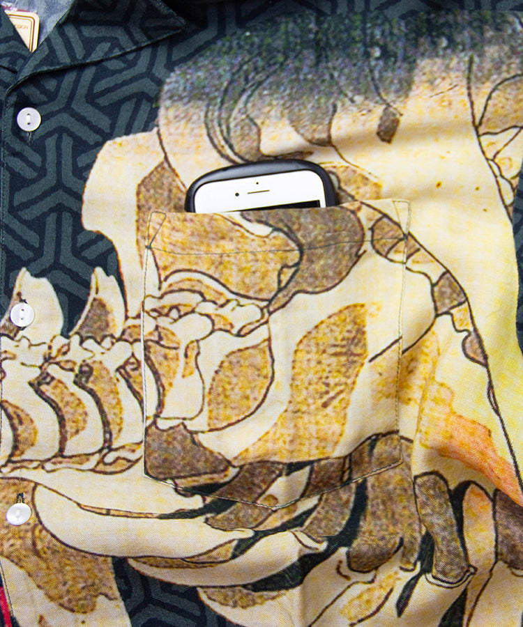 Ukiyoe Gasha Dokuro Print Japanese Hawaiian Shirt