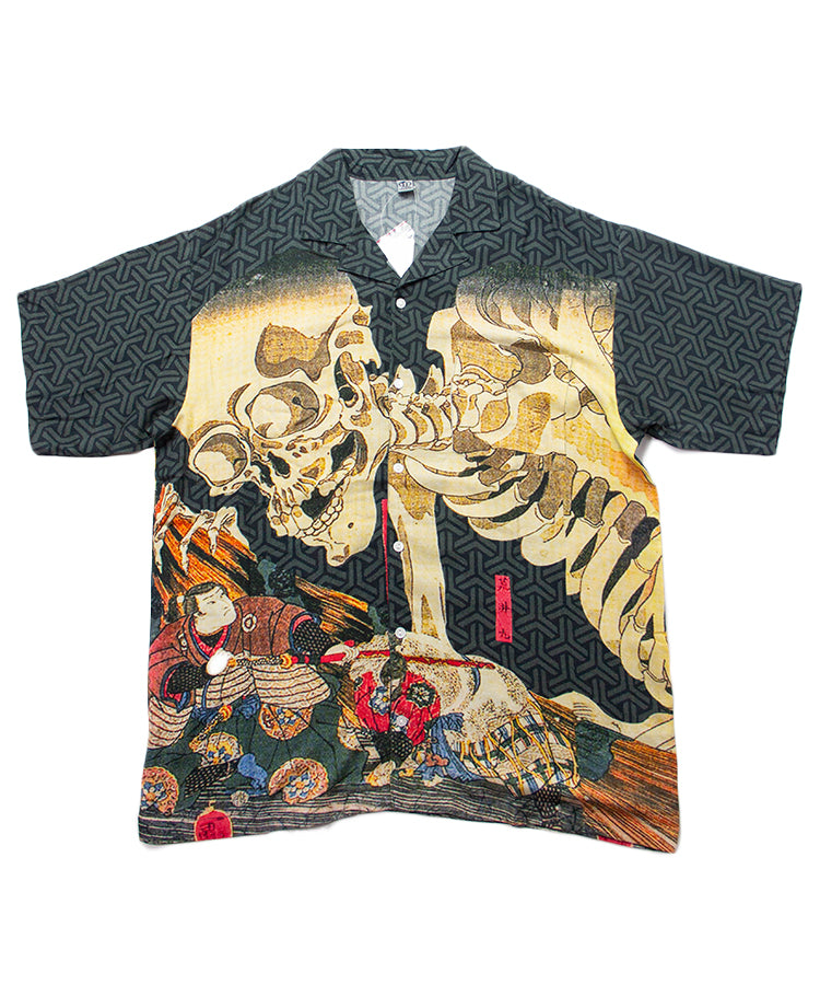 Ukiyoe Gasha Dokuro Print Japanese Hawaiian Shirt