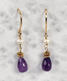 Peridot Drop Earrings / Shizuku Japanese Earrings