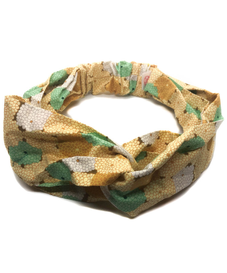 Chrysanthemum Print Japanese Fabric Headband / Cotton Fabric Headband