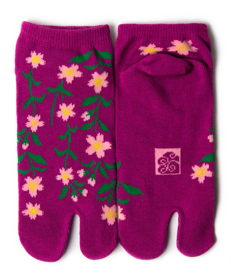 Shidare Zakura Tabi Socks / High Quality Geta Ankle Socks