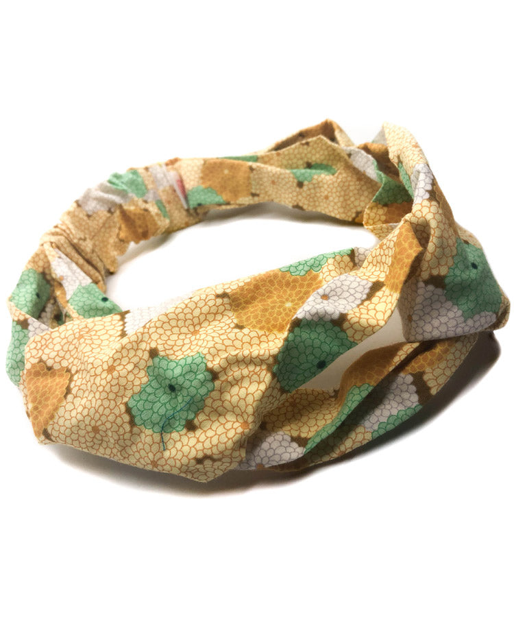 Chrysanthemum Print Japanese Fabric Headband / Cotton Fabric Headband