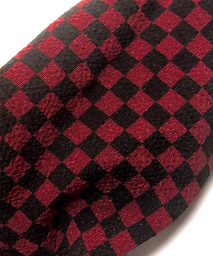 Kinari Ichimatsu Monyo Pattern Headband / Chirimen Japanese Fabric Headband