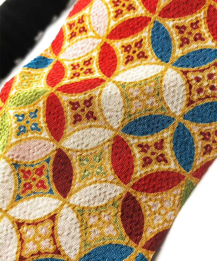 Shippo Pattern / Green & Blue Japanese Fabric Headband