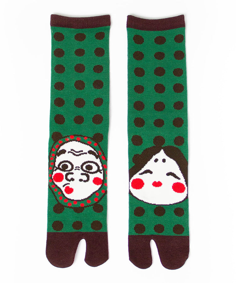 Hyottoko & Okame Tabi Socks / High Quality Geta Socks