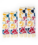 Navy Gold Fish Tabi Socks / High Quality Geta Socks (Size 40-44)