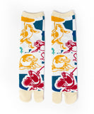 Navy Gold Fish Tabi Socks / High Quality Japanese Socks