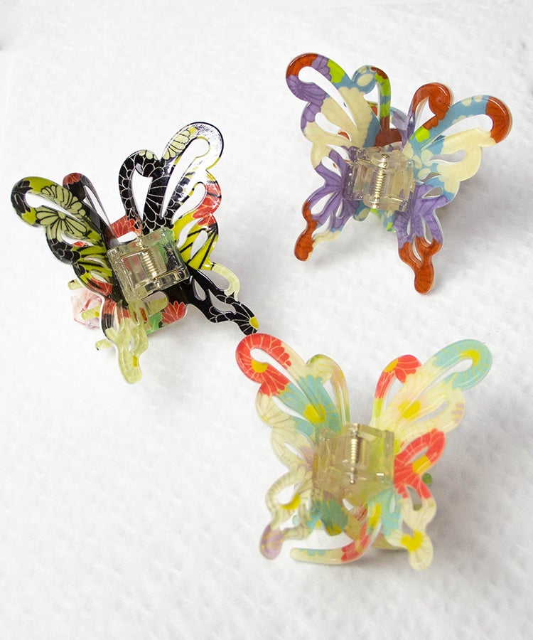 Butterfly Japanese Hair Clip, Close-up