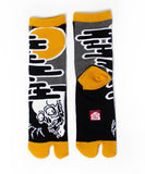 Gray Skeleton Gasha Dokuro Tabi Socks / High Quality Geta Socks (Size 40-44)