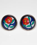 Camellia Stud Earrings | Hari Stained Glass Japanese Earrings