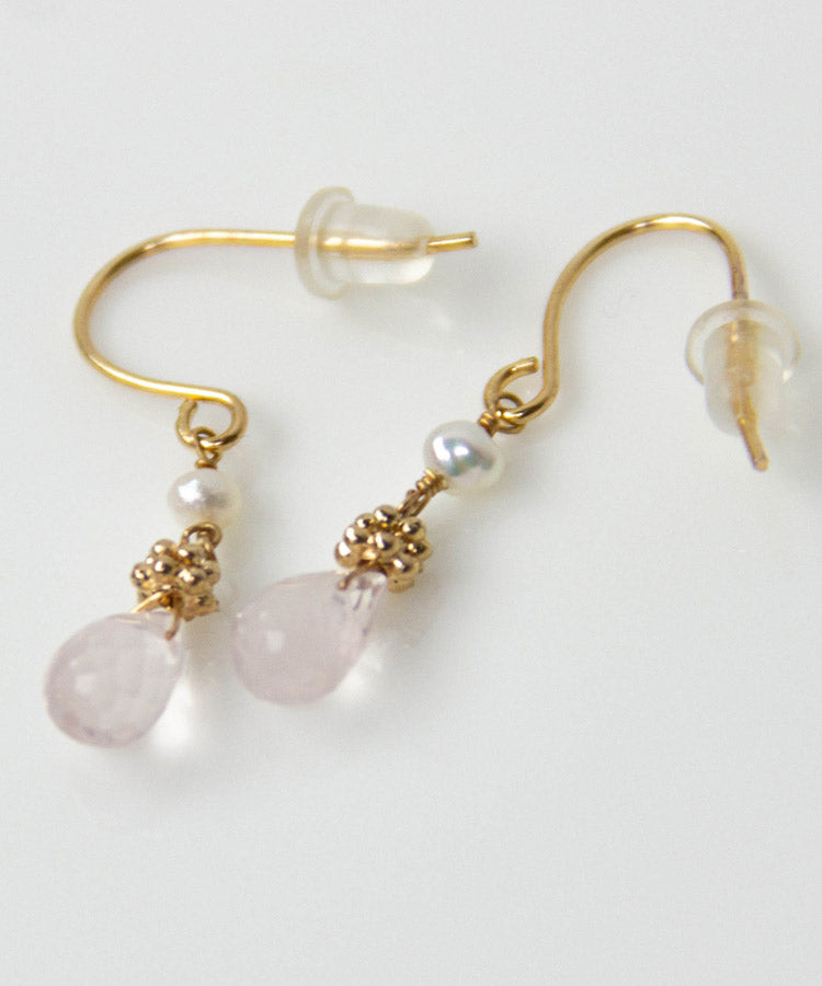 Peridot Drop Earrings / Shizuku Japanese Earrings