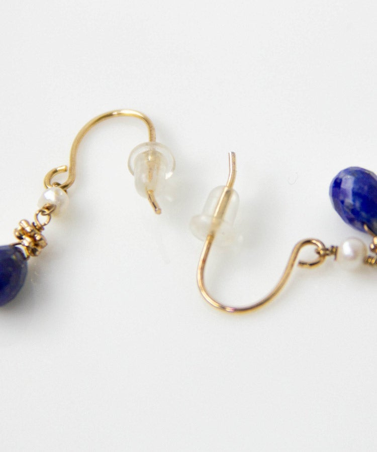 Rose Quartz Drop Earrings / Shizuku Japanese Earrings