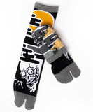 Yellow Skeletton Gasha Dokuro Tabi Socks / High Quality Japanese Socks (Size 36-39)