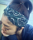Green Vintage Kimono Headband / Unique Headband