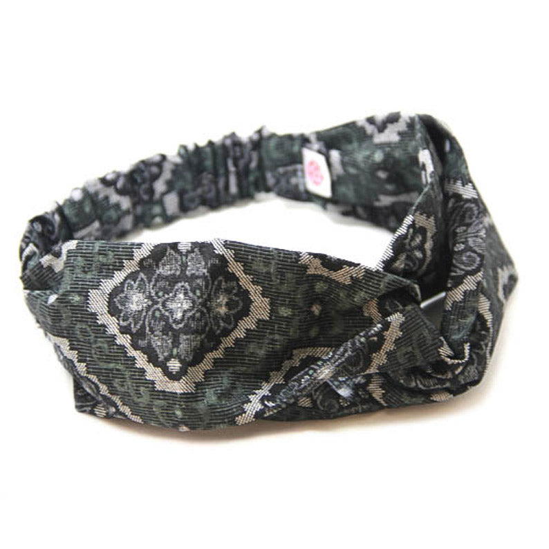 Green Vintage Kimono Unique Headband