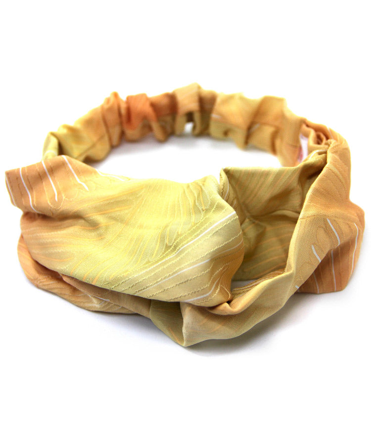 Yellow Vintage Kimono Silk Fabric Unique Headband