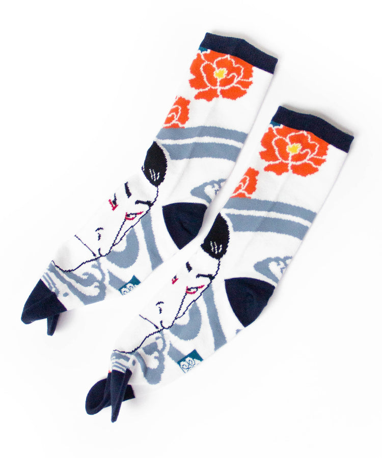 Blue Kabuki Tabi Socks / High Quality Geta Socks (Size 36-39)