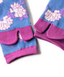 Blue & Purple Peony Tabi Socks / High Quality Geta Socks