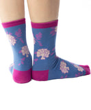 Blue & Purple Peony Tabi Socks / High Quality Geta Socks