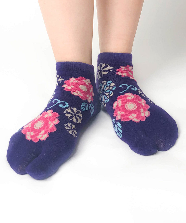 Retro Flower Ankle Tabi Socks / High Quality Geta Socks