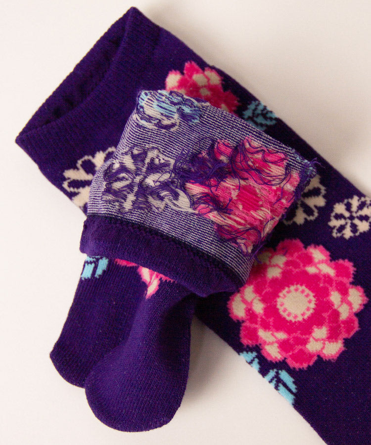 Retro Flower Ankle Tabi Socks / High Quality Geta Socks