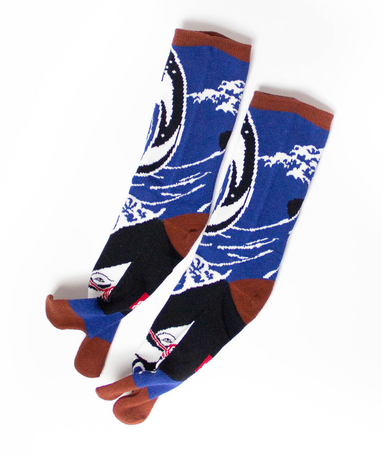 Orange Kujira Tabi Socks / High Quality Geta Socks (Size 36-39)